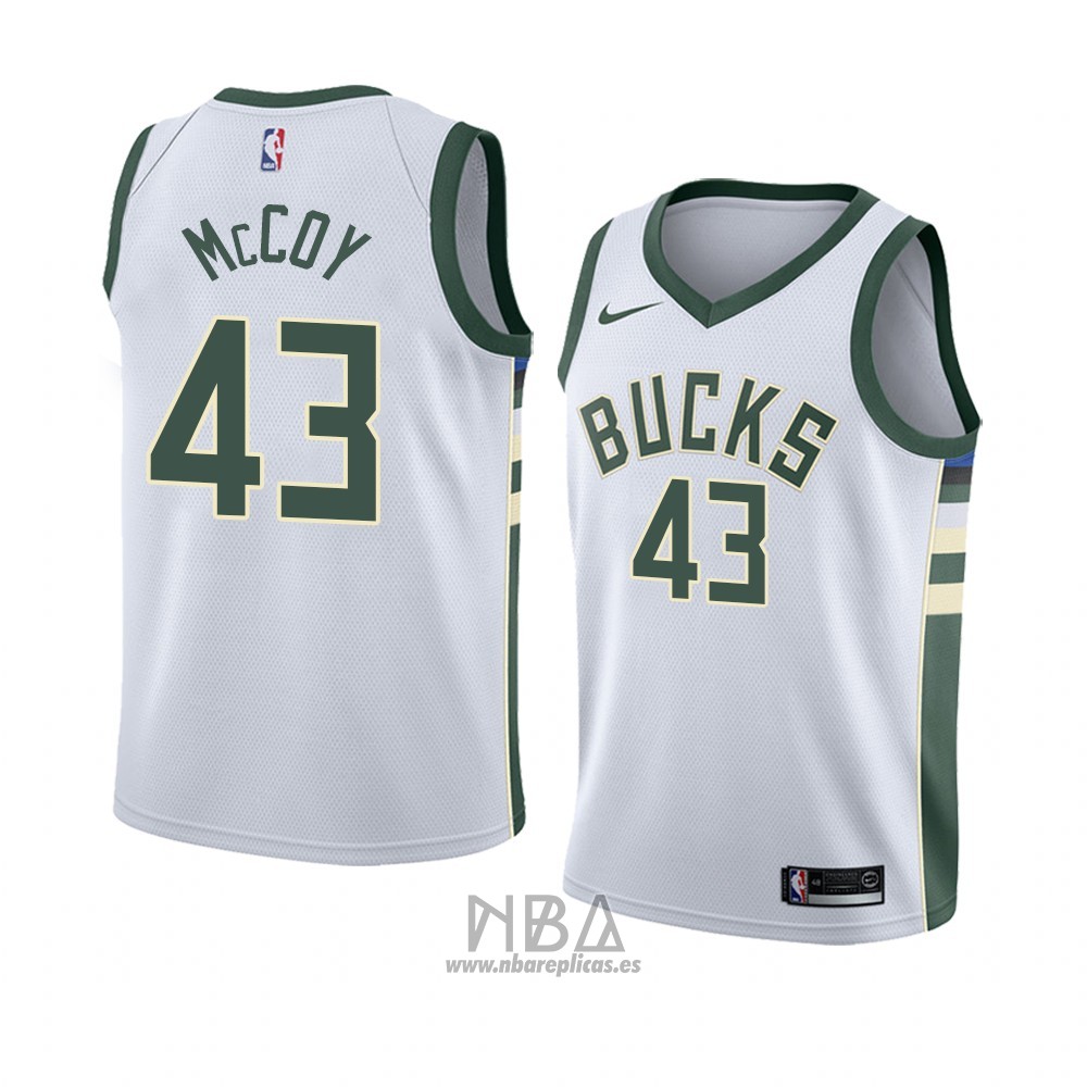 Camiseta Milwaukee Bucks Brandon Mccoy NO 43 Association 2018 Blanco